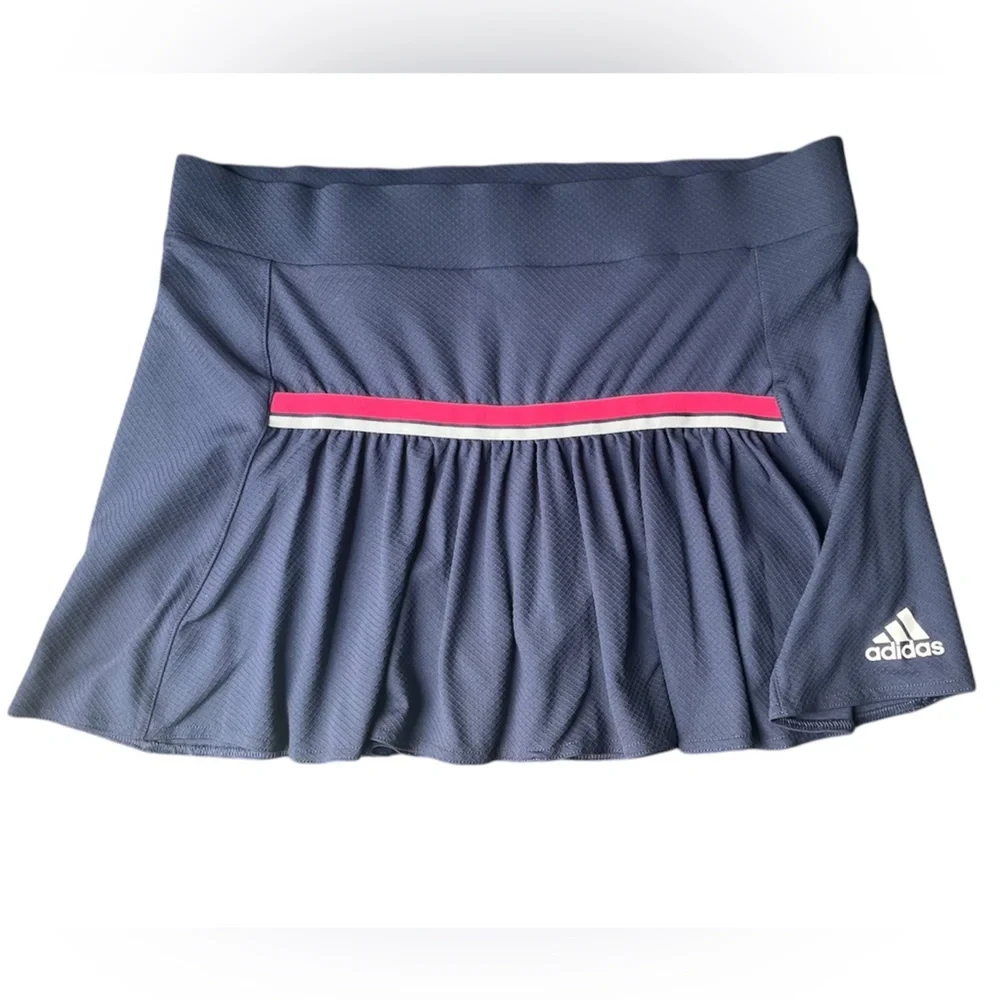 Adidas Women's Navy Skirt with Pink Accent Climate Skirt Size M